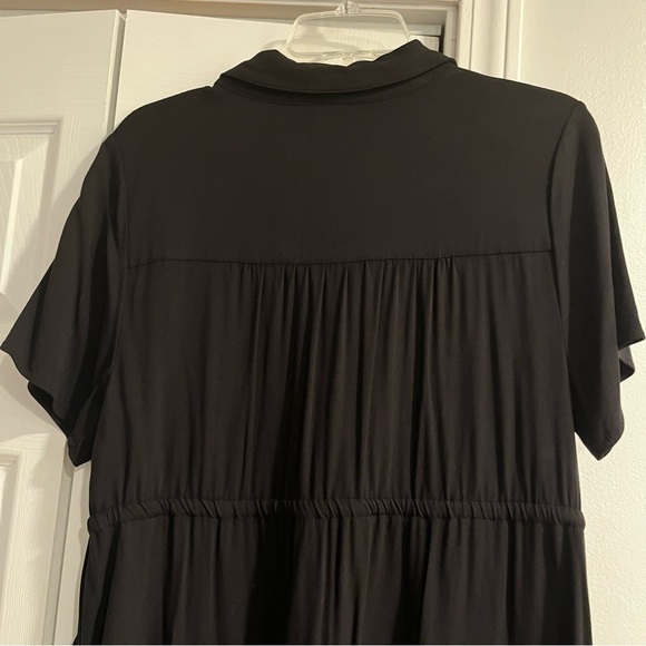 Torrid Black Twill Button Front Drawstring Shirt Dress 0X - Picture 13 of 14